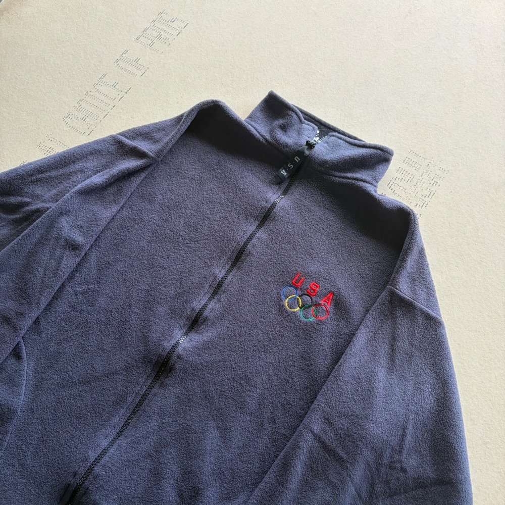Vintage 90s USA Olympics Fleece Jacket